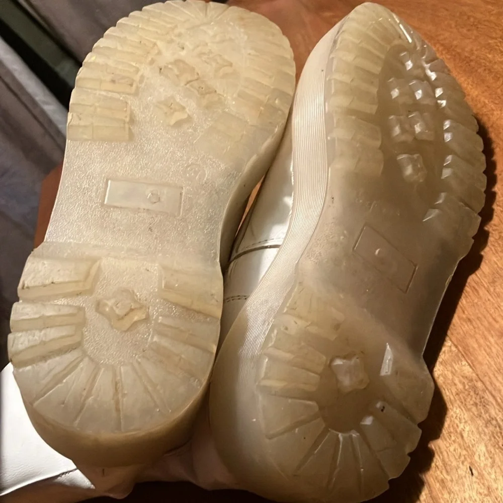 Jellypop moto combat white boot with zippers and jelly soles EU 37 / women’s 6.5 - Picture 11 of 13